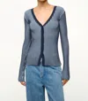 Staud Cargo Sweater In Navy/clear Blue