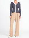 Staud Navy Cargo Cardigan In Multi