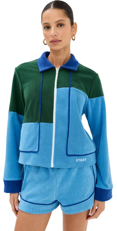 Staud Carli Jacket Deep Sea/jungle/sky