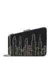 Staud Carmella Nyc Skyline Beaded Clutch In Nyc Skyline