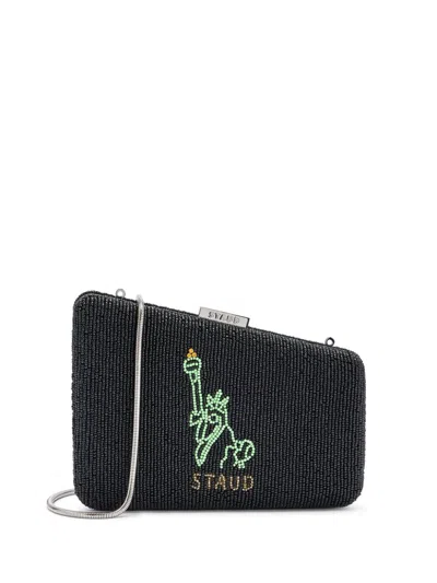 Staud Carmella Clutch Bag In Black