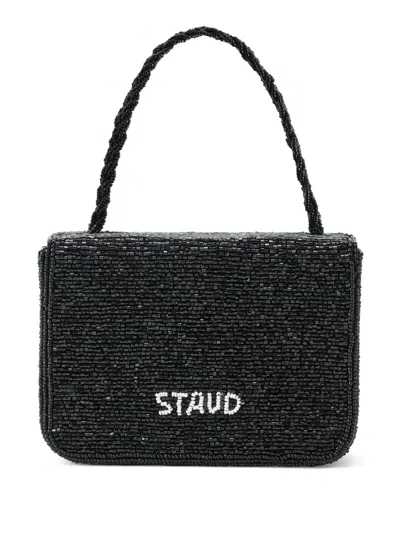 Staud Carmen Beaded Tote Bag In Black