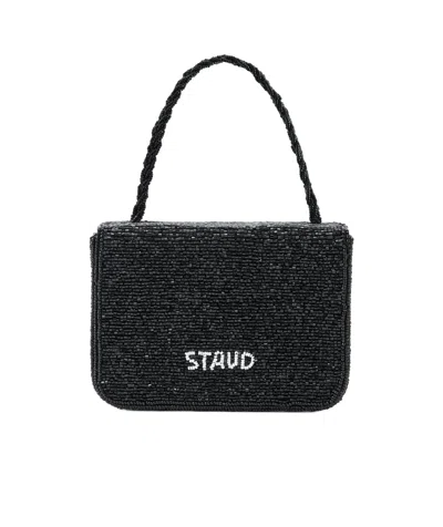 Staud Carmen Beaded Tote Bag In Black