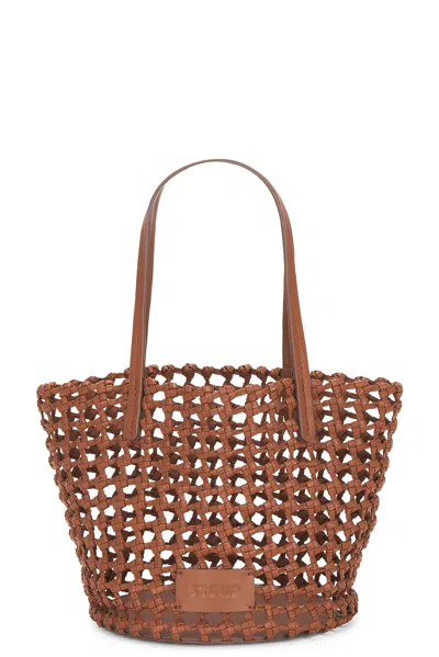 Staud Caro Bucket Bag In Tan