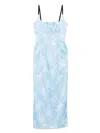 Staud Carol Print Sleeveless Maxi Dress In Blue