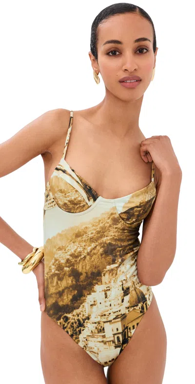 Staud Caroline One Piece Cliffside In Multi