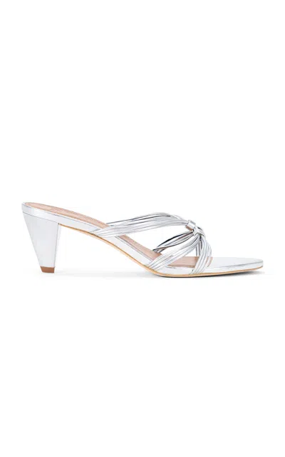 Staud Carrie Leather Mules In White