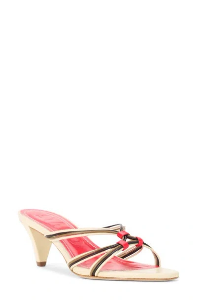 Staud Carrie Strappy Slide Sandal In Neutral