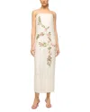 Staud Casey Embellished Sequined Maxi Dress In Magnolia