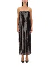 Staud Casey Sequined Maxi Dress In Brown