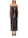 Staud Casey Sequined Maxi Dress In Brown