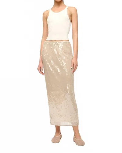 Staud Casey Midi Skirt In Moon In Multi