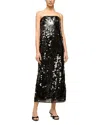 Staud Casey Paillette Dress In Black