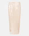 Staud Casey Sequined Midi Skirt In Moon