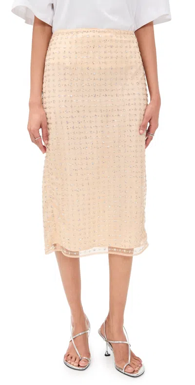 Staud Casey Skirt Stardust In Neutral