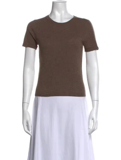 Pre-owned Staud Cashmere Crew Neck Sweater In Brown