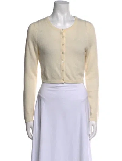 Pre-owned Staud Cashmere Crew Neck Sweater In Neutral