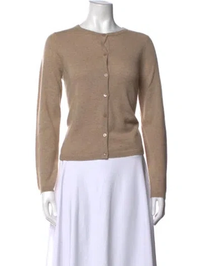 Pre-owned Staud Cashmere Crew Neck Sweater In Neutral