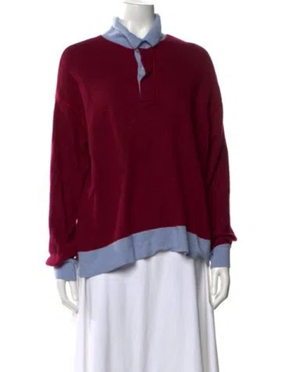 Pre-owned Staud Cashmere Crew Neck Sweater In Red