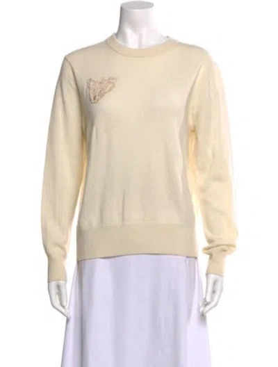 Pre-owned Staud Cashmere Crew Neck Sweater W/ Tags In Neutral