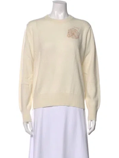 Pre-owned Staud Cashmere Graphic Print Sweater In Neutral