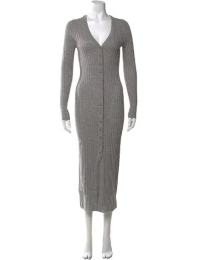 Pre-owned Staud Cashmere Midi Length Dress In Grey