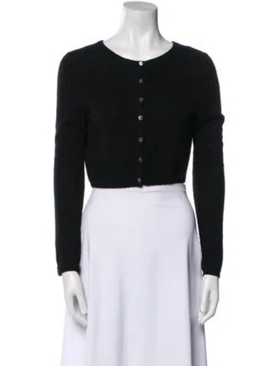 Pre-owned Staud Cashmere Scoop Neck Sweater In Black