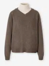 Staud Doris Cashmere Sweater Truffle In Brown