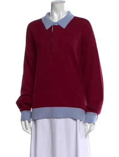 Pre-owned Staud Cashmere Sweater In Red