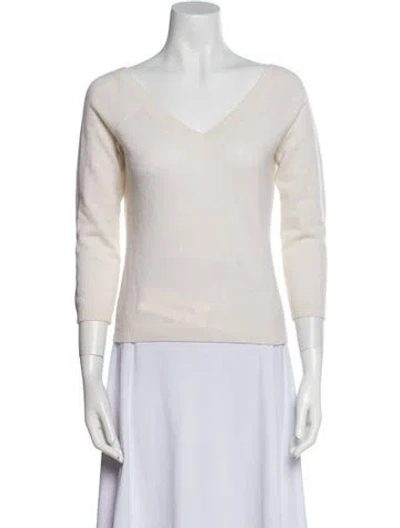 Pre-owned Staud Cashmere V-neck Sweater In Pink