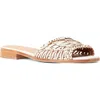 Staud Caspian Woven Slide Sandal In Cream