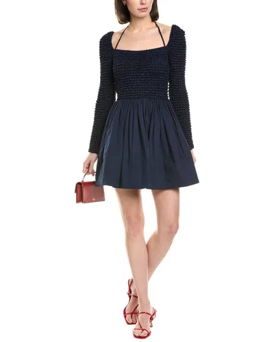 Staud Cassidy Mini Dress In Blue