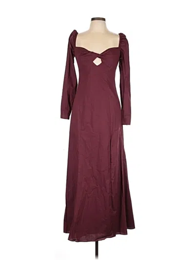 Pre-owned Staud Casual Dress In Burgundy