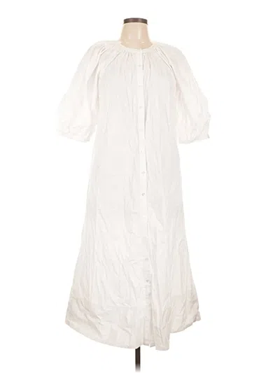 Pre-owned Staud Casual Dress In White