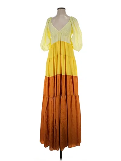 Pre-owned Staud Casual Dress In Yellow