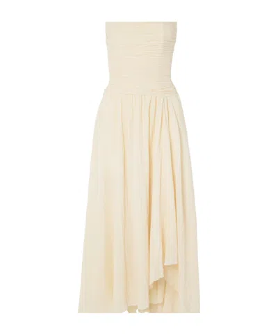 Staud Casual Sleeveless Maxi Dress In White