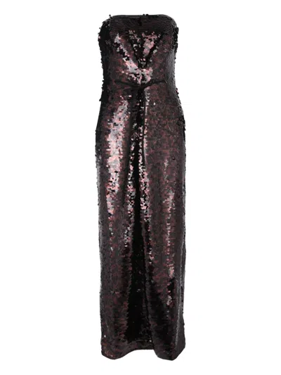 STAUD CECE SEQUIN-EMBELLISHMENT MIDI DRESS