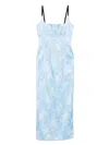 Staud Carol Print Sleeveless Maxi Dress In Blue
