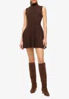 Staud Charade Wool Blend Sweater Dress In Brown