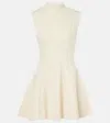 Staud Charade Cable-knit Wool-blend Minidress In Beige