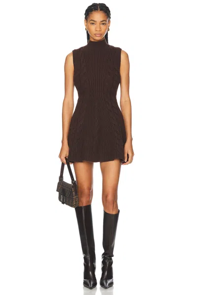 Staud Charade Wool Blend Sweater Dress In Brown