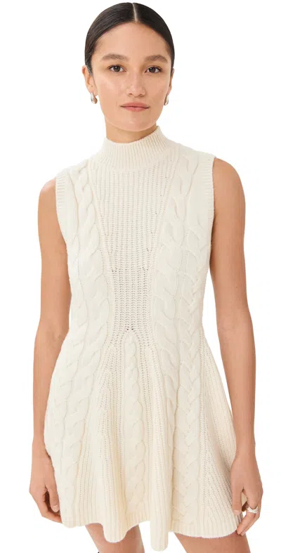 STAUD CHARADE DRESS IVORY