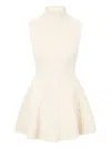 Staud Charade Cable-knit Wool-blend Minidress In Neutral