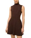 Staud Charade Wool Blend Sweater Dress In Dark Chocolate