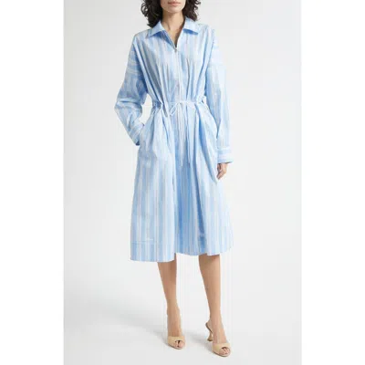 Staud Chi Stripe Midi Shirtdress