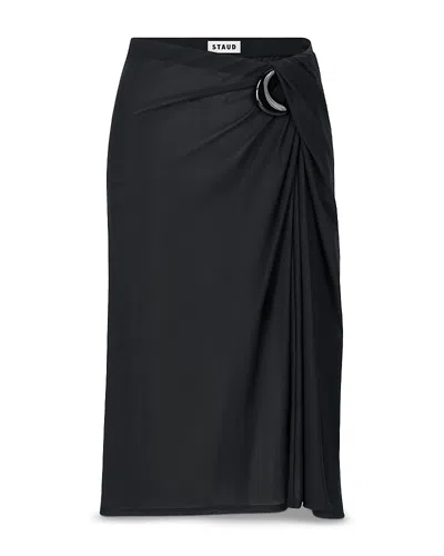 Staud Chiara Skirt Swim Cover-up In Black