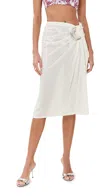 Staud Chiara Skirt White In White