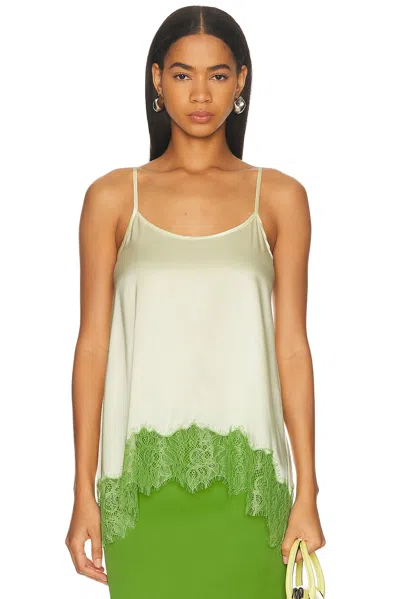 Staud Chloe Silk Cami Top In White