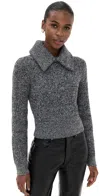 Staud Christopher Sweater Black Melange In Black Melange