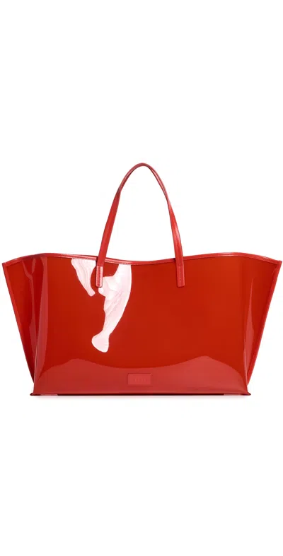 Staud Christos Large Tote Red Rose